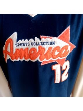 Vintage XL Sweatshirt Pullover Delf Sports 90's "America" Embroidered Jersey